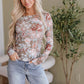 Floral Mesh Long Sleeve Top