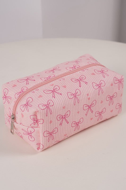 Cherry's and Bows Cosmetic Travel Pouch