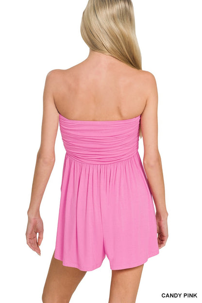 Strapless Casual Romper