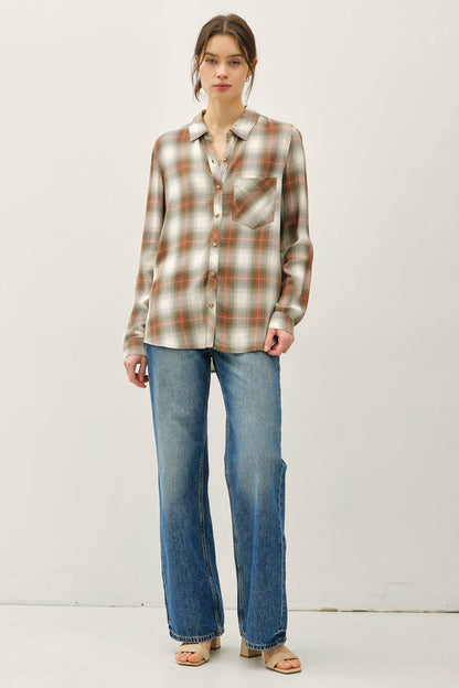 ROBERTSON PLAID LONGSLEEVE BUTTON UP SHIRT