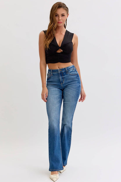 Mid Rise Boot cut - Southern Sassy Boutique