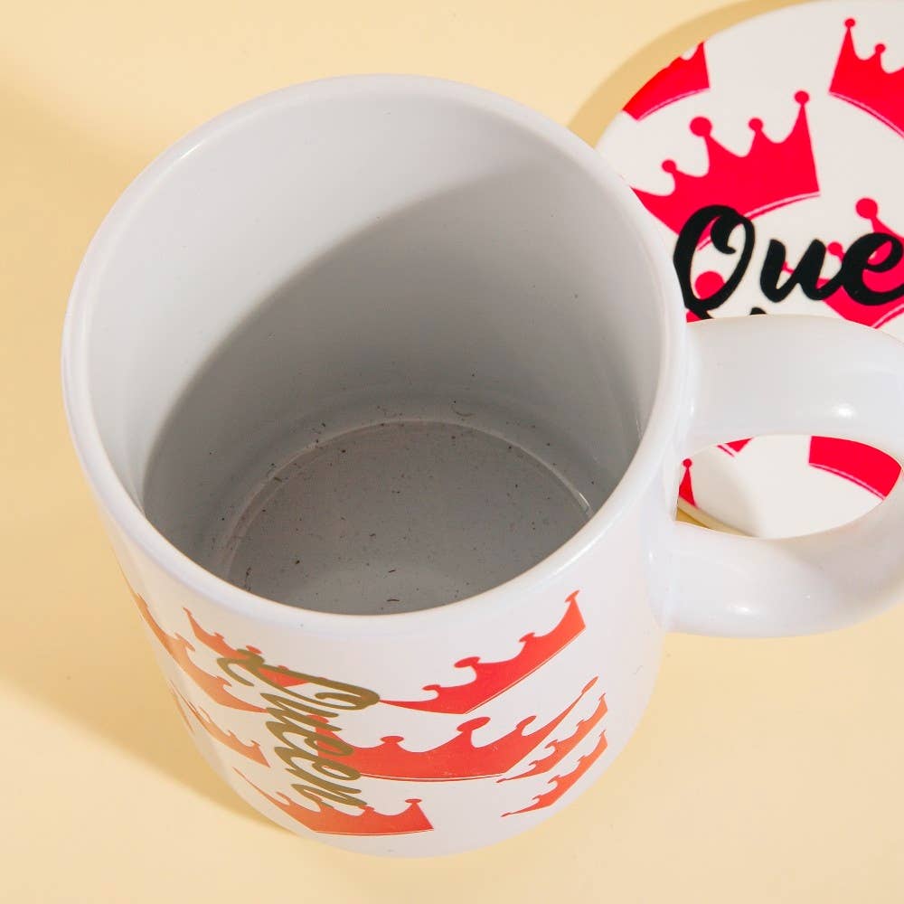 Queen And Crowns 15 Oz Mug With Matching Coaster Gift Set