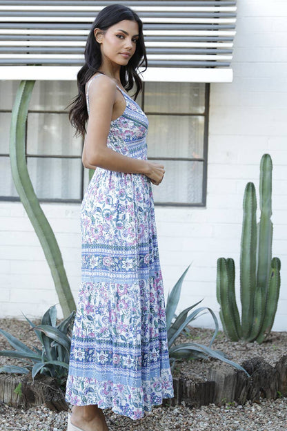 V Neck Twist Front Cut out Maxi Dress