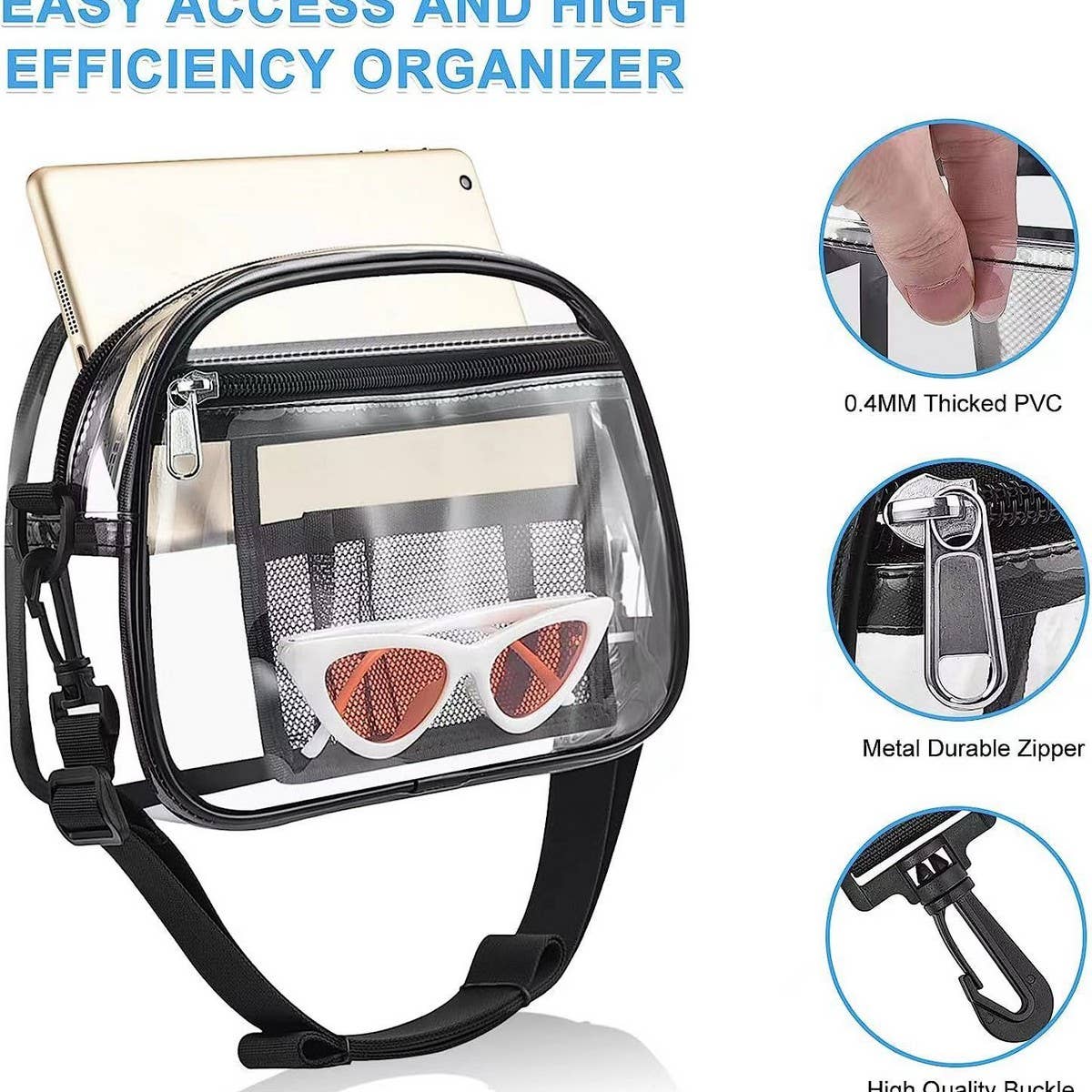 Transparent Waterproof Crossbody Bag