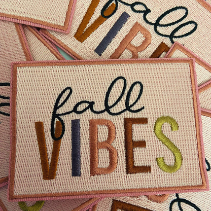 3.5" Fall Vibes - Embroidered Hat Patch - Southern Sassy Boutique