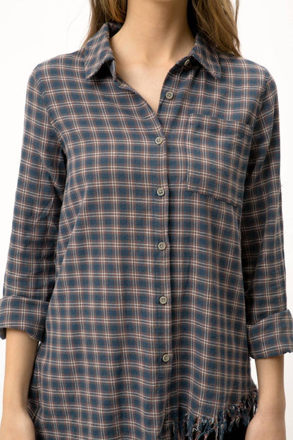 Plaid Flannel Shirt - Southern Sassy Boutique