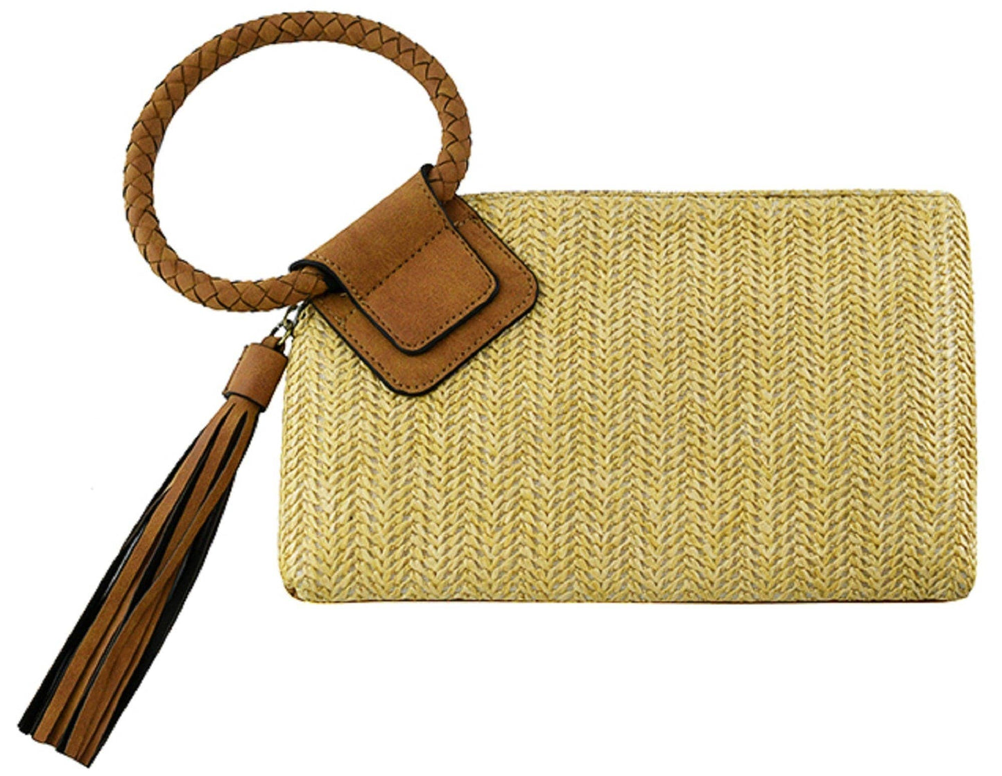 Cheyenne Straw Wristlet/Clutch With Tassel