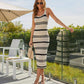Striped Knit Maxi Dress