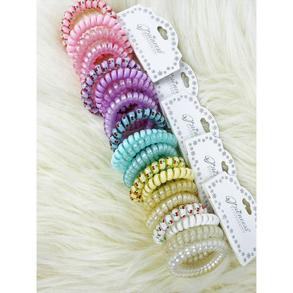 Assorted Mix Design Spiral Hair Ties - Southern Sassy Boutique