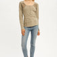 Lace Button Detail Top