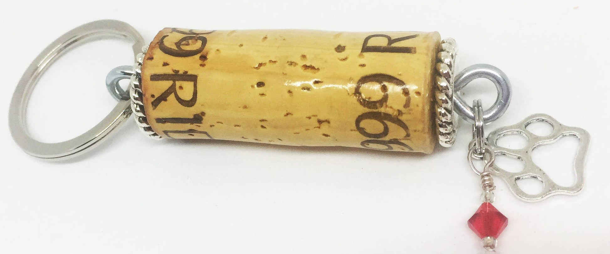 Paw Print Charm Braid Design Keychain - Southern Sassy Boutique