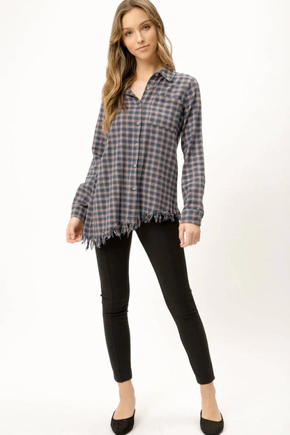 Plaid Flannel Shirt - Southern Sassy Boutique