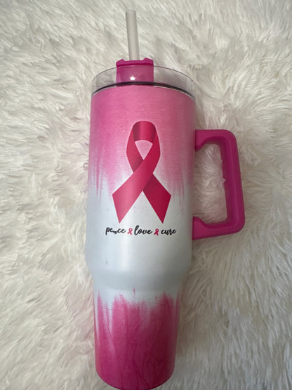 Insulated Cup 40 oz PINK Awareness - Southern Sassy Boutique
