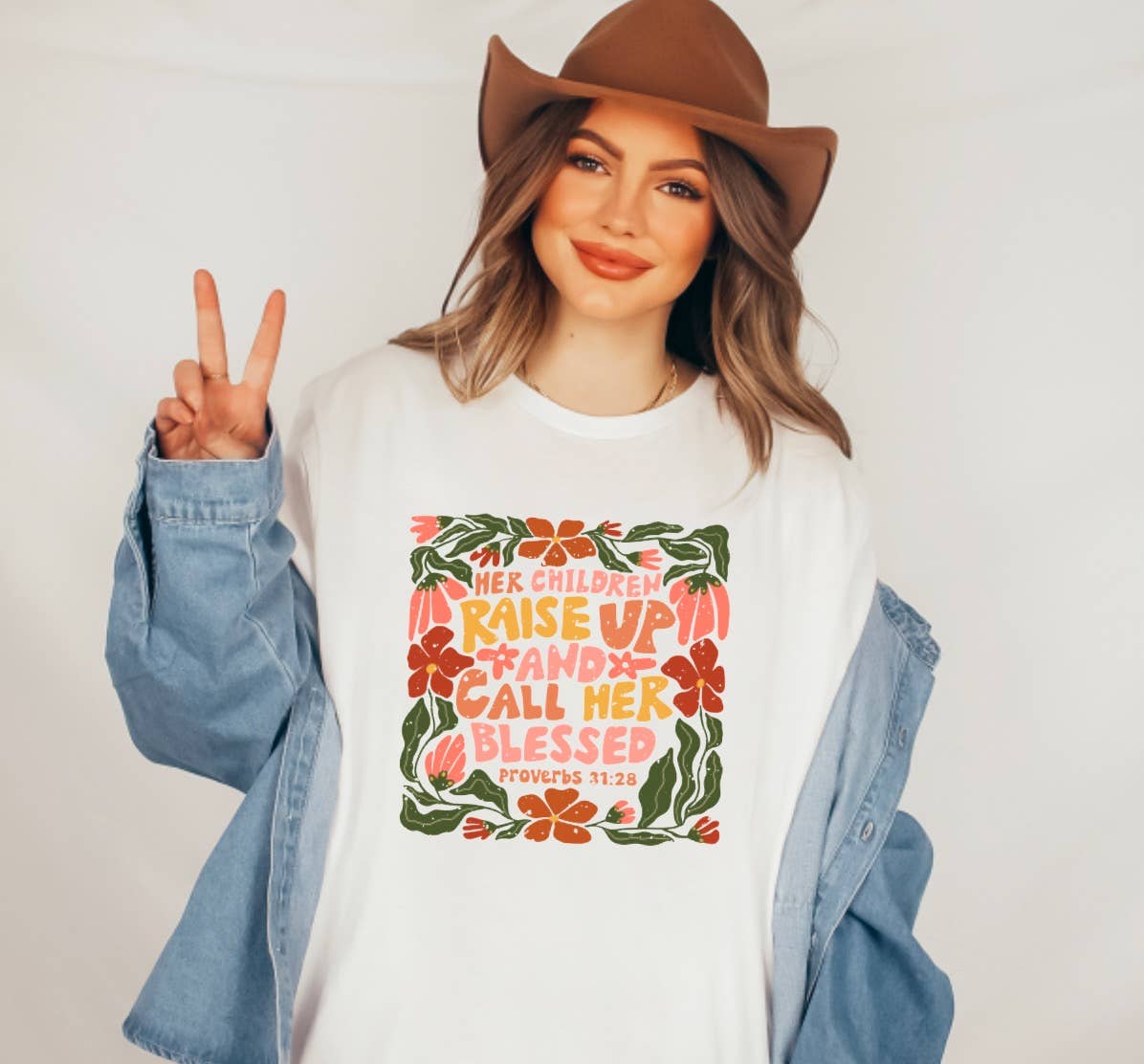 Call Her Blessed Retro Boho Faith Graphic Tee
