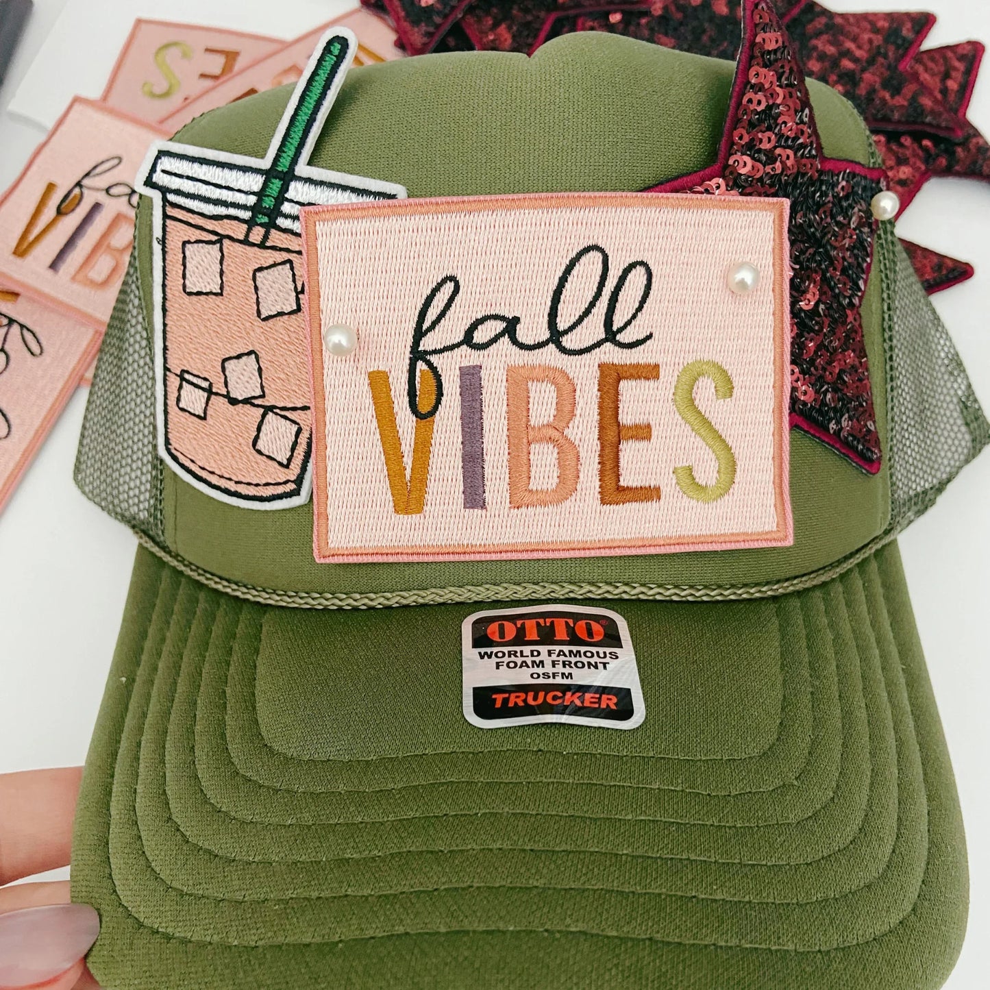 3.5" Fall Vibes - Embroidered Hat Patch - Southern Sassy Boutique