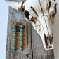 Western Stone Drop Stud Earrings