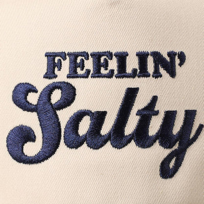 Feelin' Salty Letter Embroidery Floral Trucker Hat - Southern Sassy Boutique