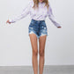 HIGH RISE DENIM SHORTS