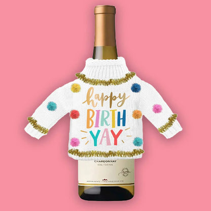 Funny Wine Bottle Sweater | Happy BirthYay - Southern Sassy Boutique