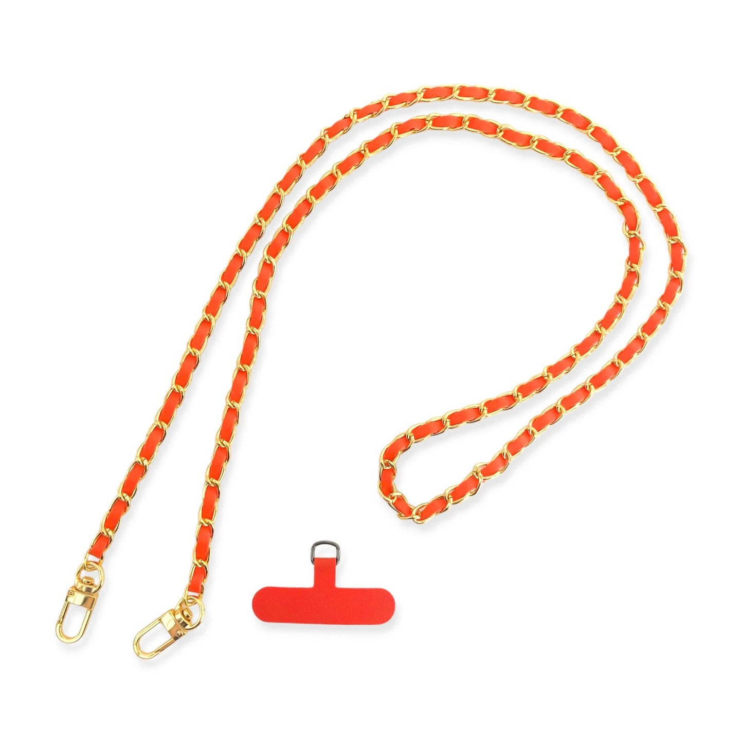 Long Faux Vegan Leather Phone Chain