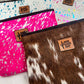 Western Cowhide Makeup Bag Travel
