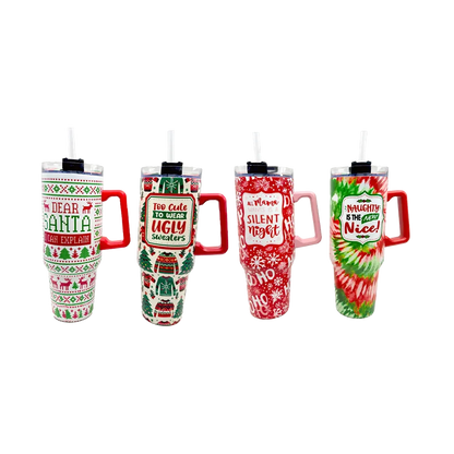 Insulated Stainless Steel 40oz Cup Christmas - Southern Sassy Boutique