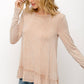 Ruffle Hem Long Sleeve Top