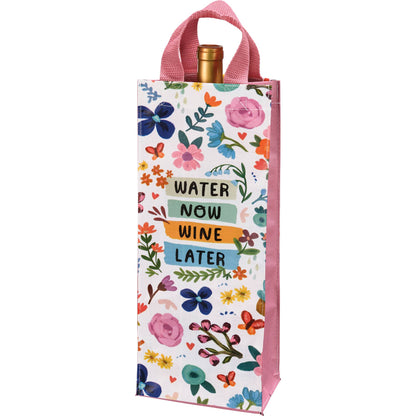 Water Now Wine Later Wine Tote