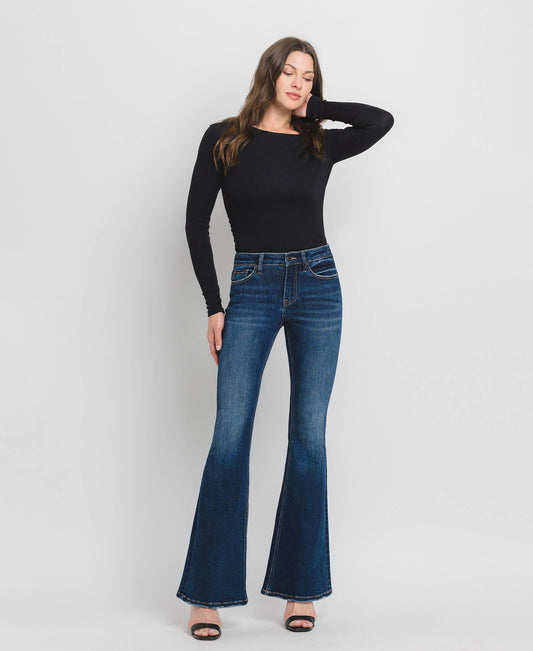 MID RISE SUPER FLARE JEANS - Southern Sassy Boutique