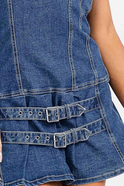 Strapless Denim Mini Dress - Southern Sassy Boutique