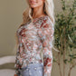 Floral Mesh Long Sleeve Top