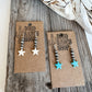 Navajo Style Pearl with Star Stone Earrings