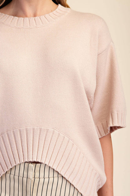 Soft Feel Asymmetric Hem Sweater
