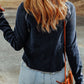 Waffle Knit Long Sleeve Top