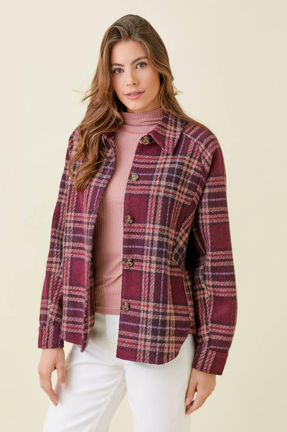 Plaid Shacket - Southern Sassy Boutique
