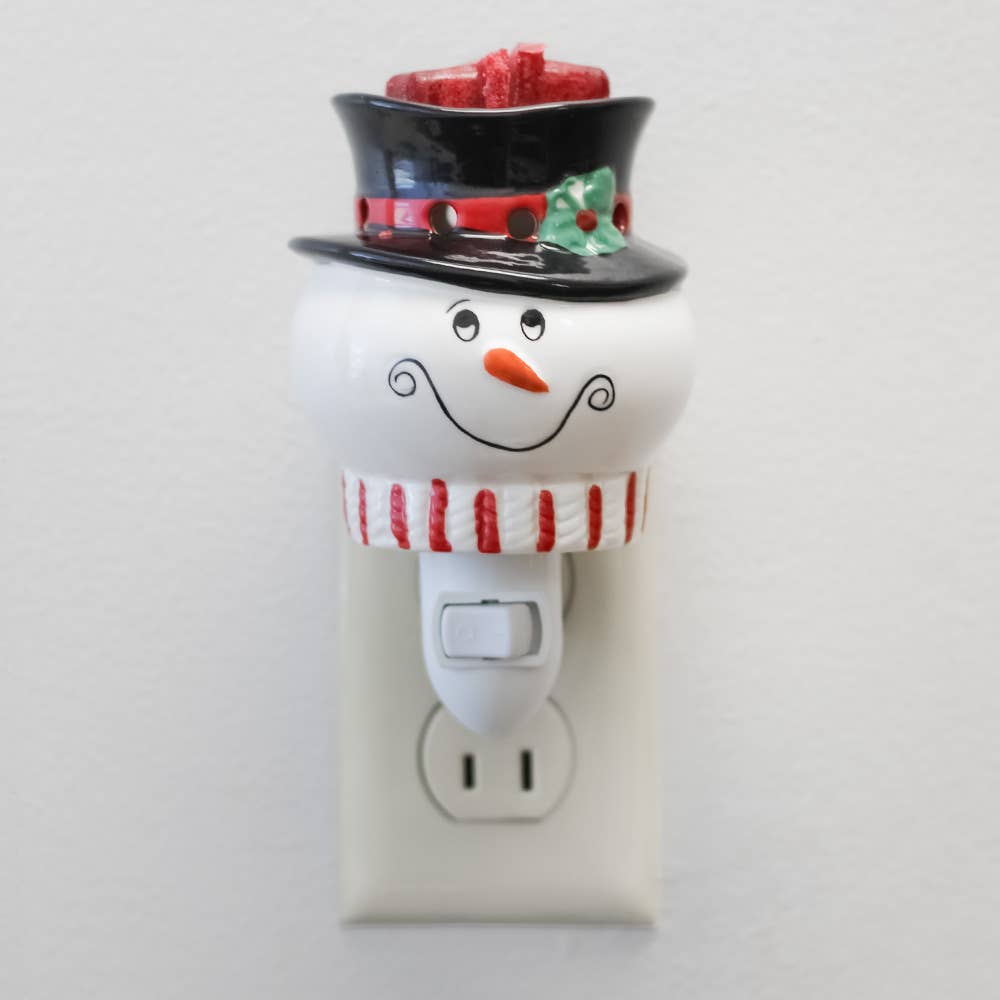 Snowman Plug-In Wax Warmer Gift Set