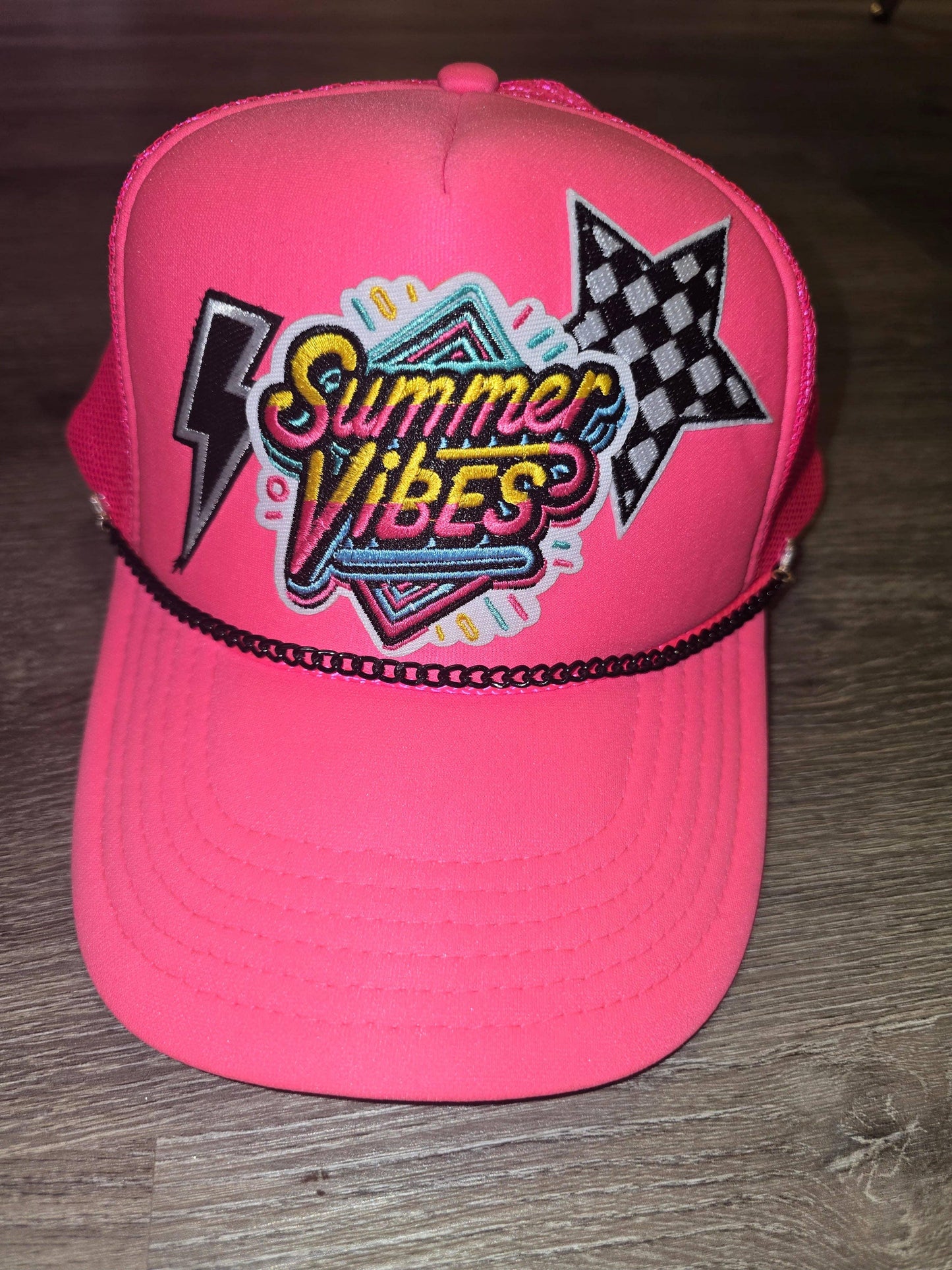 Summer Vibes Hot Pink Trucker Hat - Southern Sassy Boutique