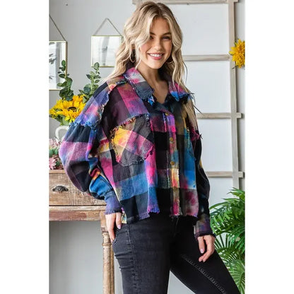 Multicolor Dyed Buffalo Check Flannel - Southern Sassy Boutique