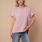 Short Sleeve Solid Knit Top