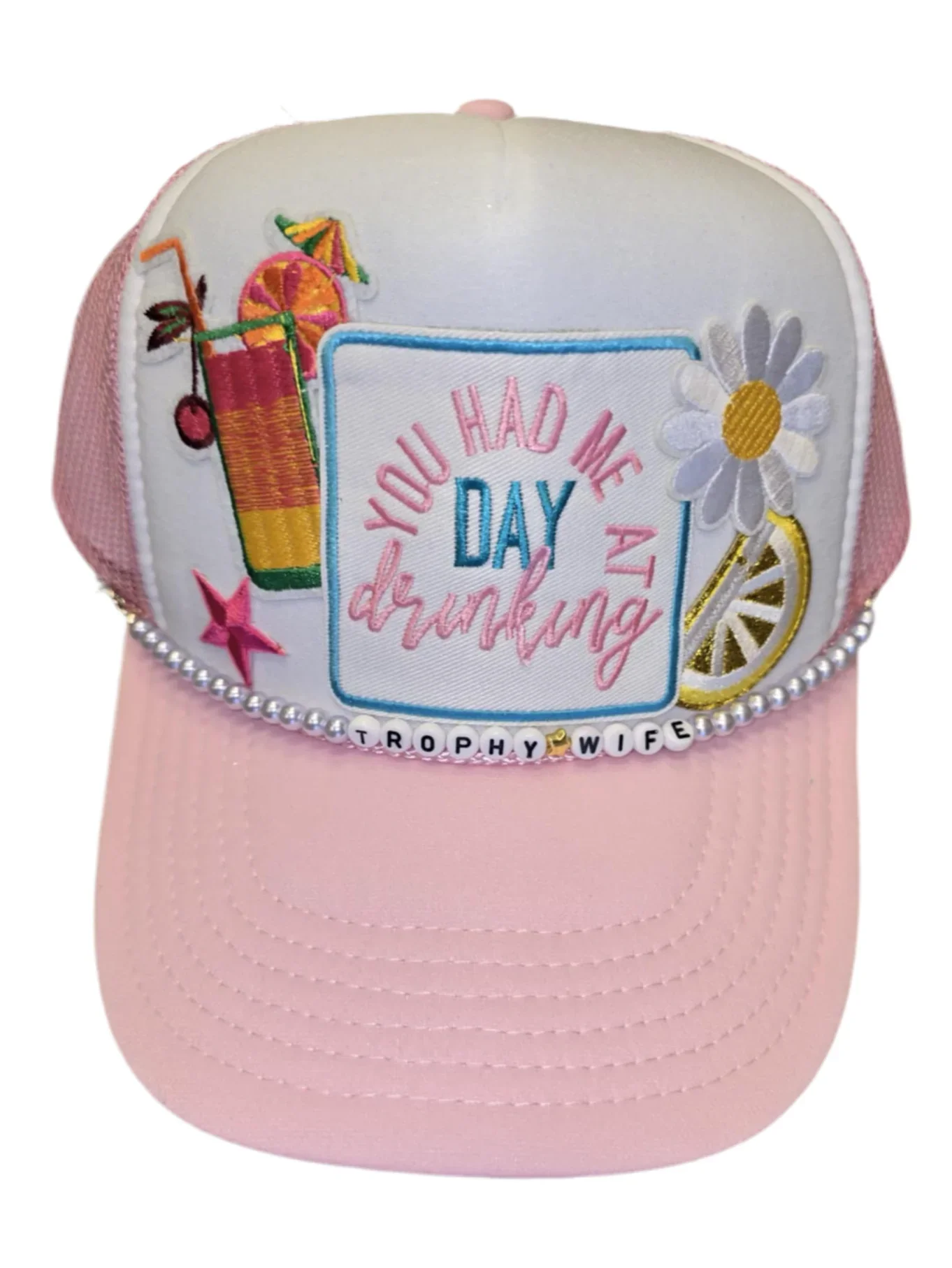 Day Drinking Summer Lake Light Trucker Hat - Southern Sassy Boutique