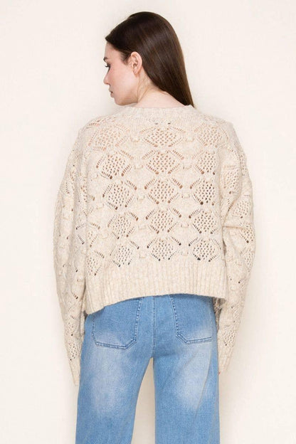 Long Sleeve Solid Knit Top with Side Buttons - Southern Sassy Boutique