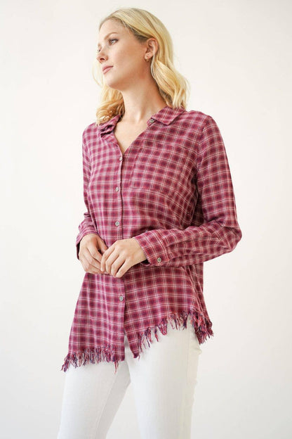 Plaid Flannel Shirt - Southern Sassy Boutique