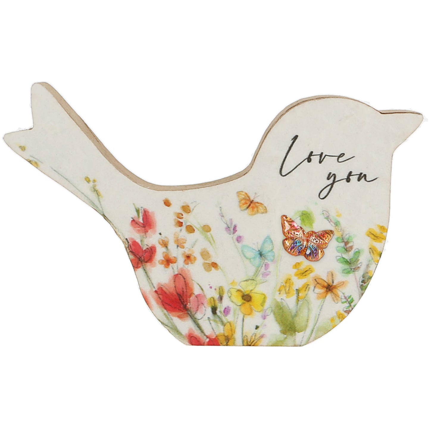 Love You - 3" MDF Bird Plaque