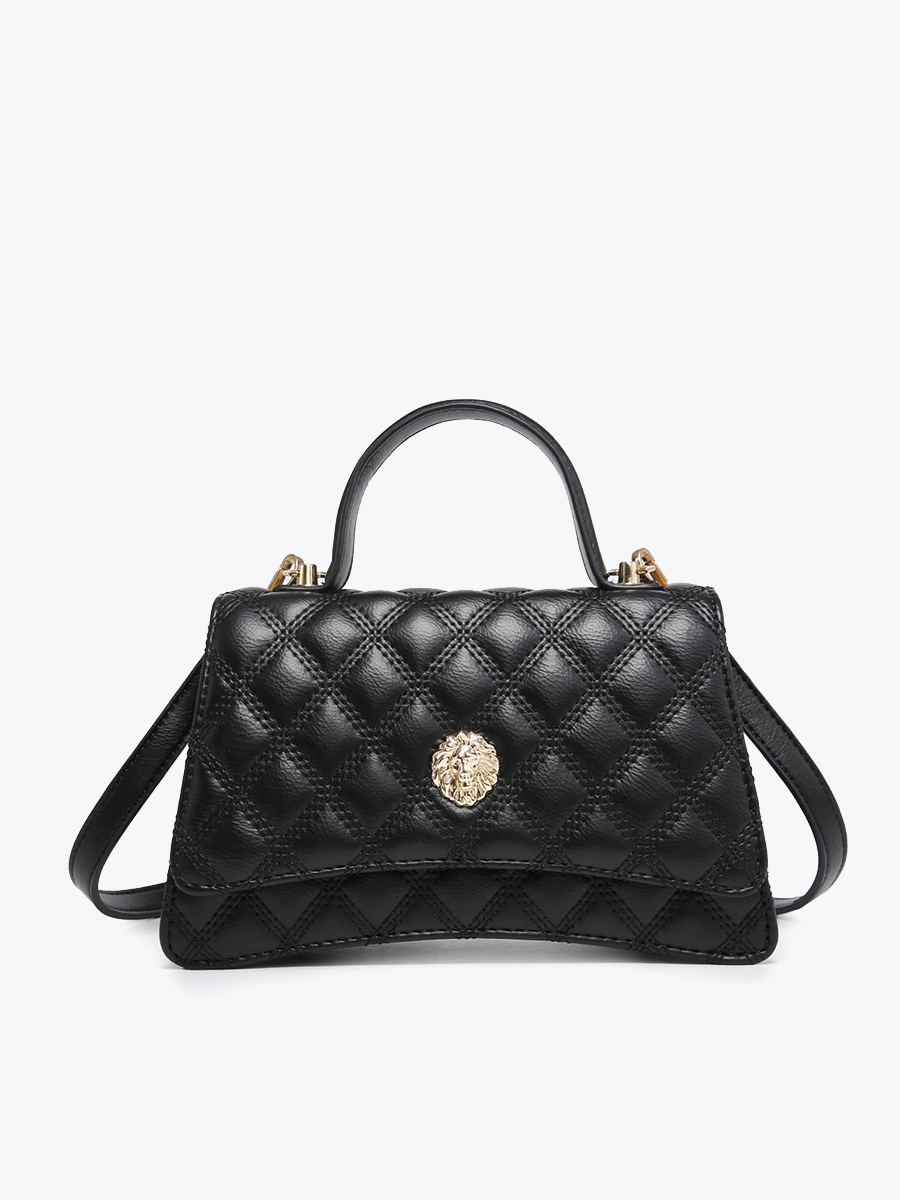 Leona Quilted Lion Head Satchel