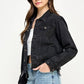 Cropcut Denim Jacket with Distressed