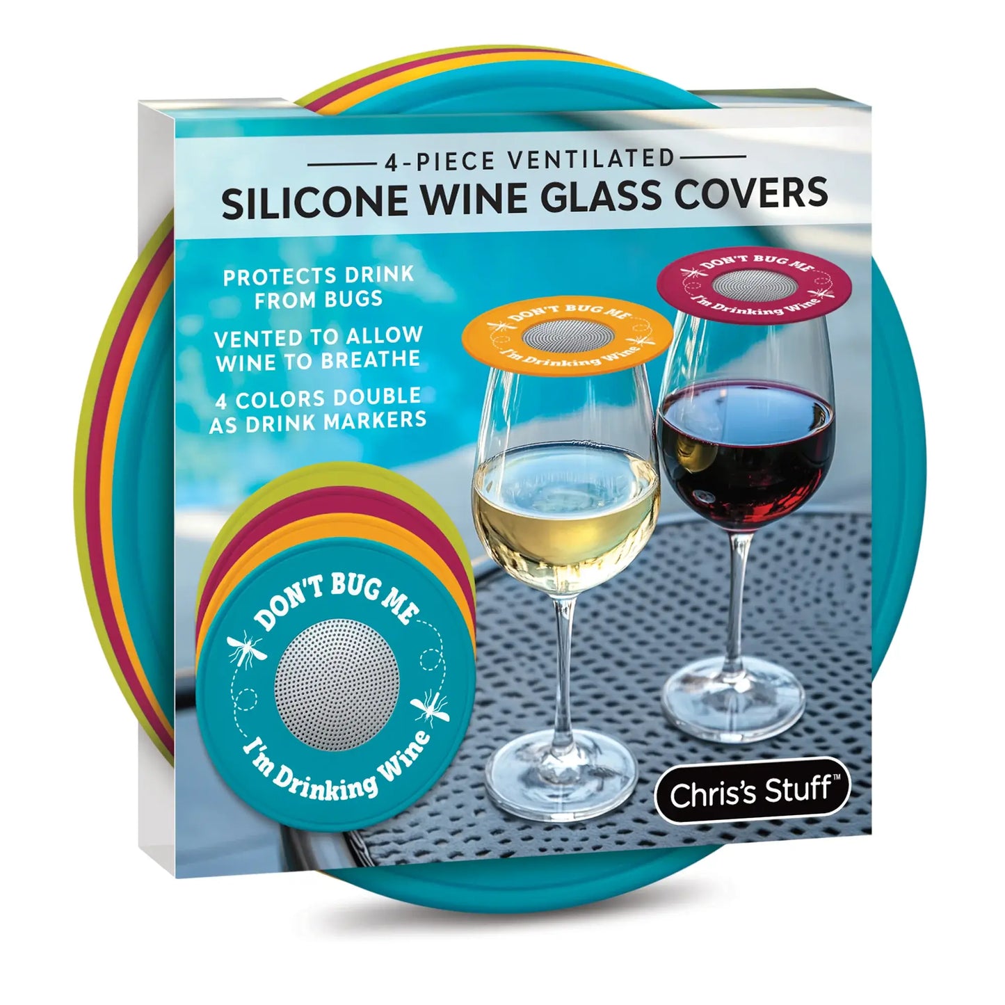 New! Silicone Wine Glass Covers