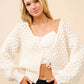Bubble Textured Tie Front Cardigan