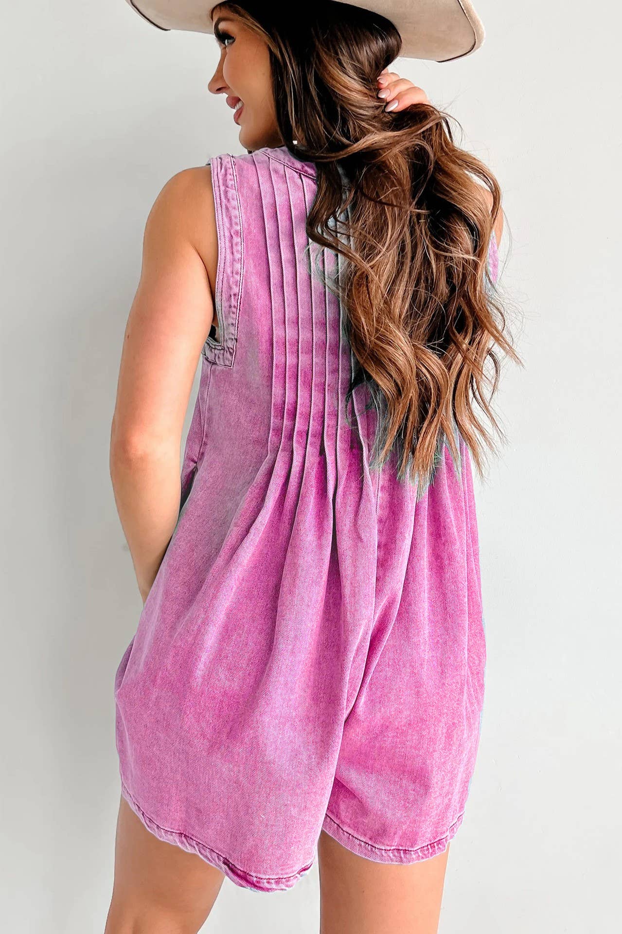 Sleeveless Top & Shorts Denim Jumpsuit