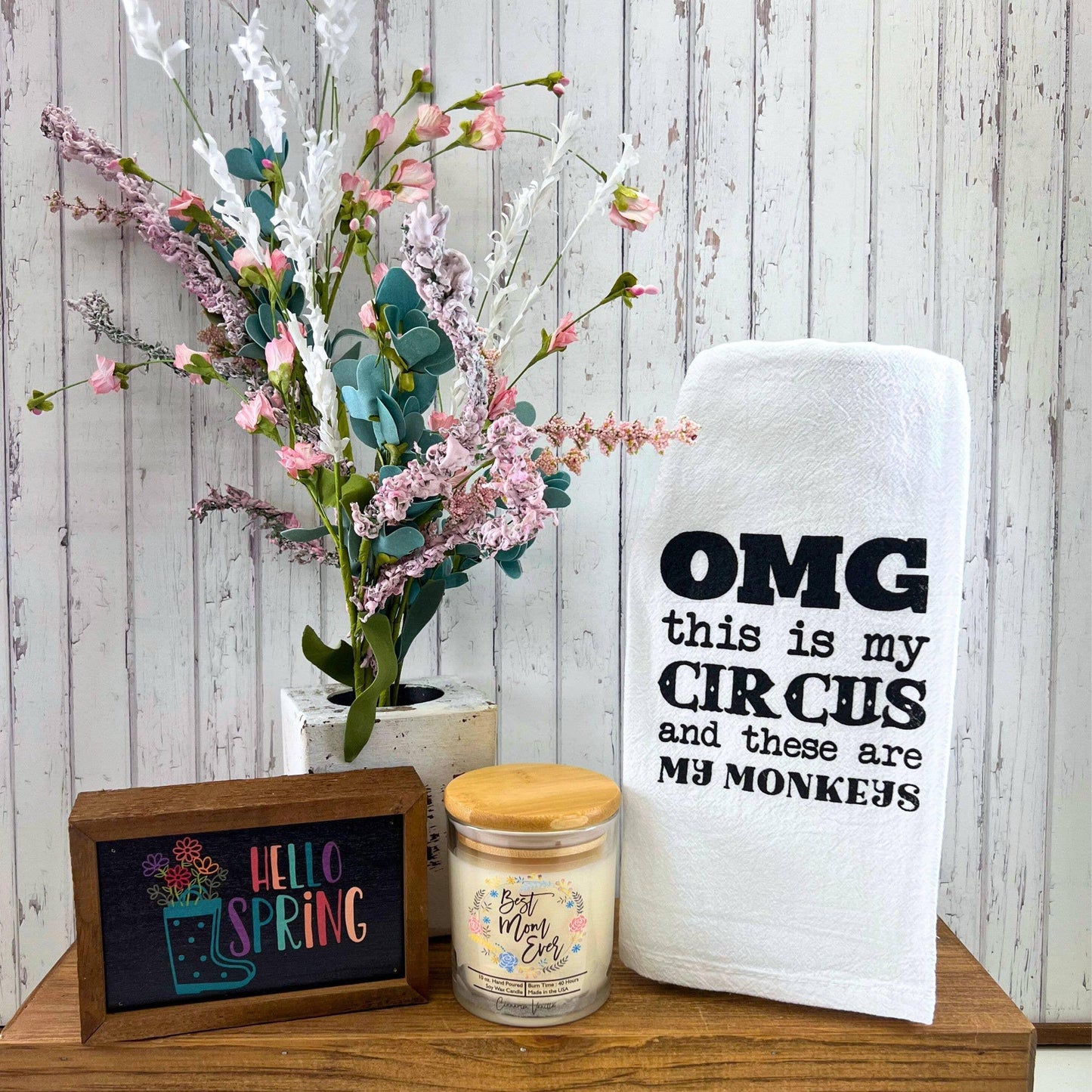 Best Mom Ever Flowers - Mothers Day - Soy Wax Candles - Southern Sassy Boutique