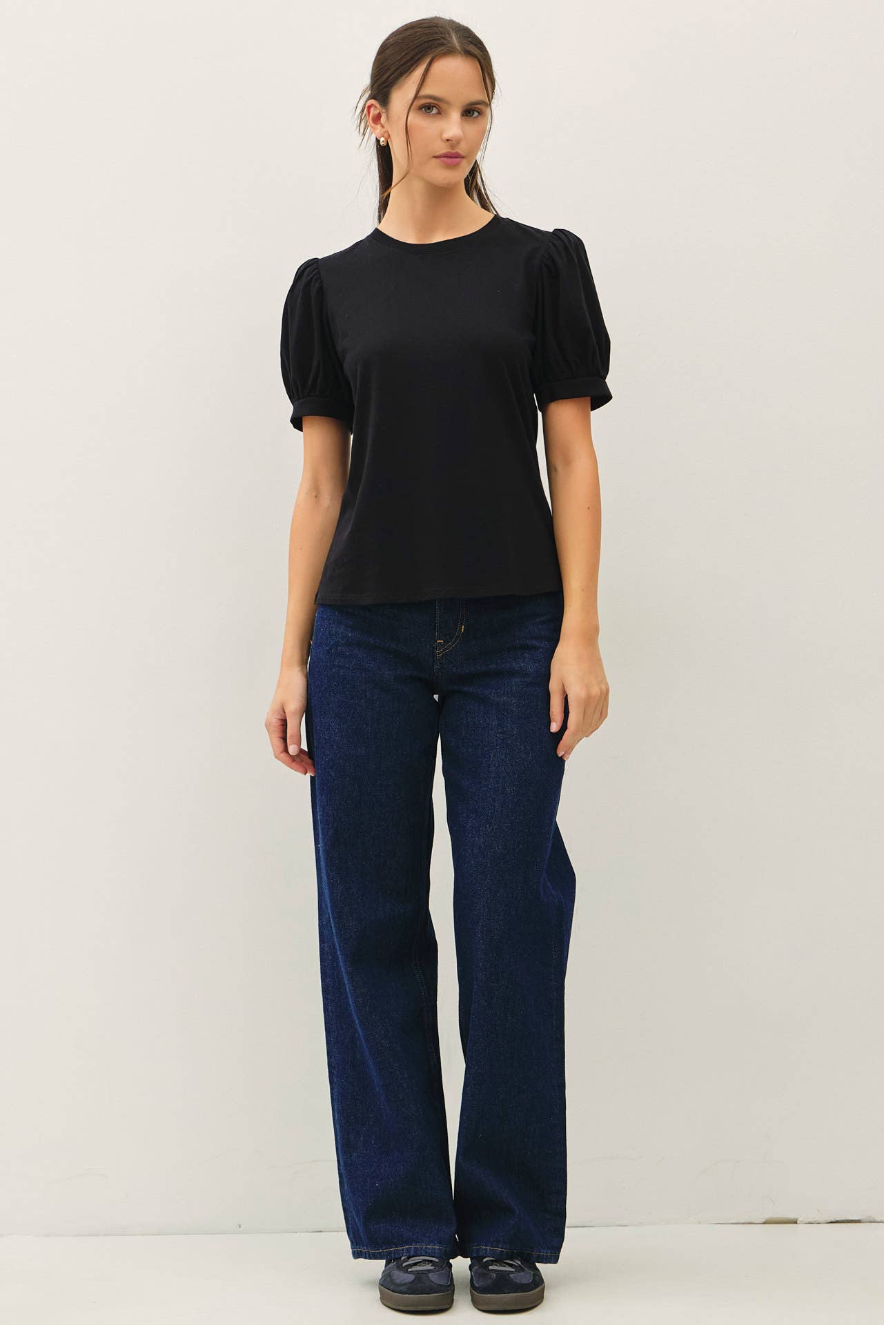 COTTON JERSEY PUFF SLEEVE T-SHIRTS